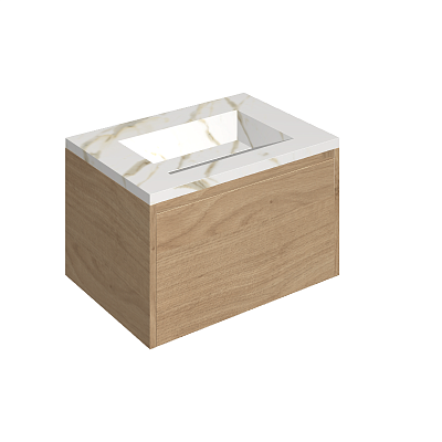 Раковина из керамогранита ITALON HOME Fly Air 70 Wood