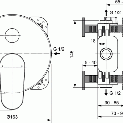 Смеситель Ideal Standard Cerafine O Black A7350XG для душа