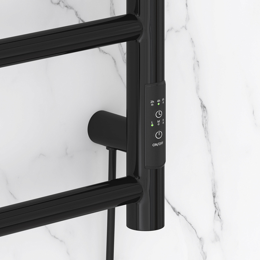 Электрический полотенцесушитель Стилье Формат 27 600х400 правый, Чёрный, арт.17528-6040