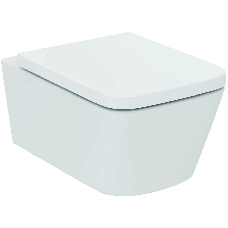 Унитаз подвесной Ideal Standard Blend Cube Aquablade с сиденьем T368601+T392701