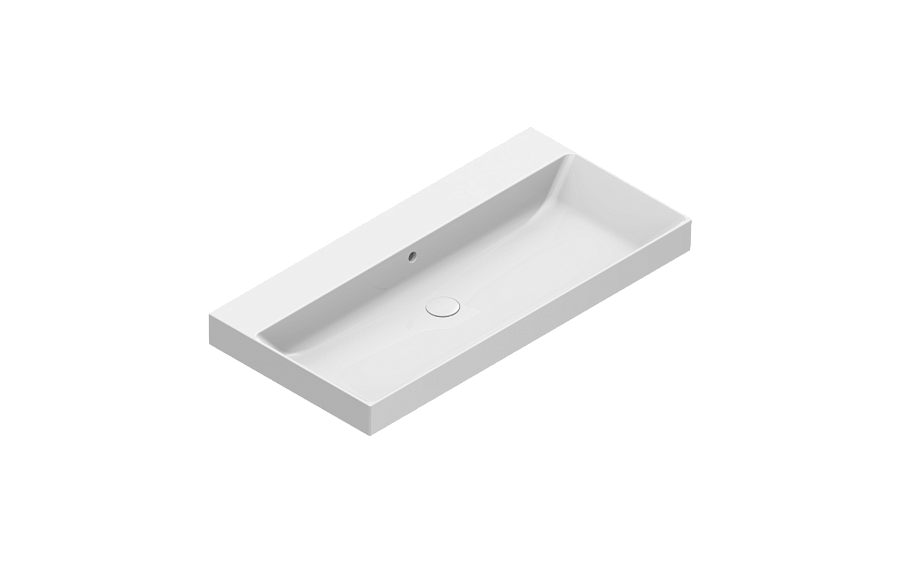 Раковина Catalano Zero 100x50, арт.0121000001, без отв. под смеситель, белый глянцевый