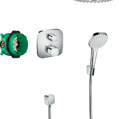 Душевая система скрытого монтажа с термостатом Hansgrohe Croma Select E/Ecostat, 27294000
