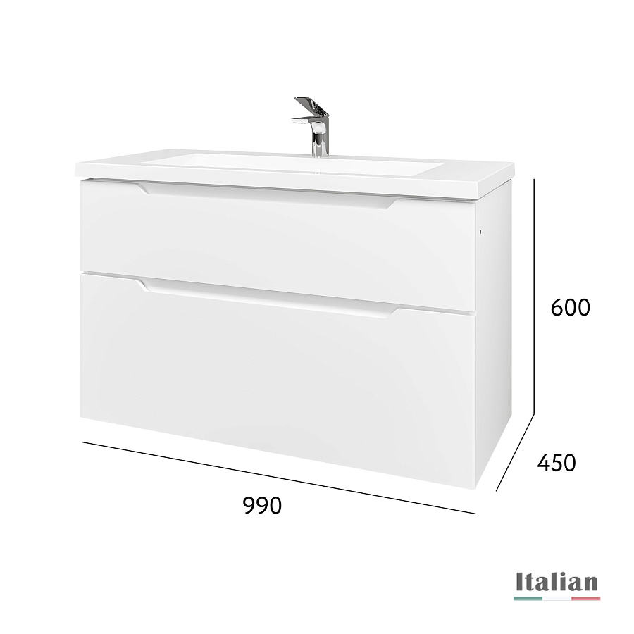 Тумба Jorno Puro 100 с органайзером