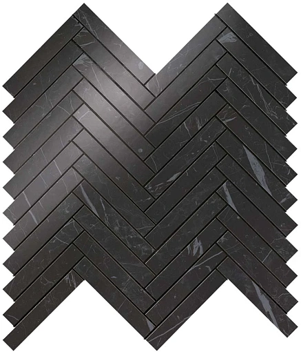 Мозаика Marvel Nero Marquina Herringbone Wall Мозаика Marvel Nero Marquina Herringbone Wall