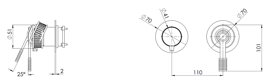 Смеситель для душа Remer Atelier AL92ZPWB, хром