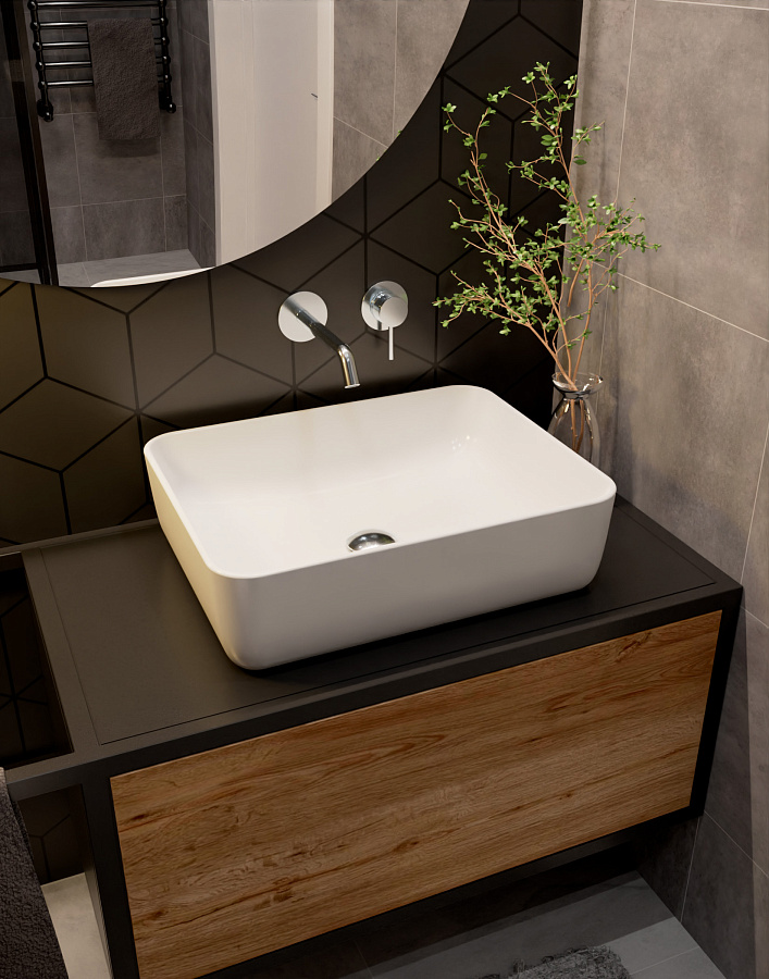 Siena Смеситель для раковины настенный на 2 отв. 180мм, внутр. монт часть в компл.