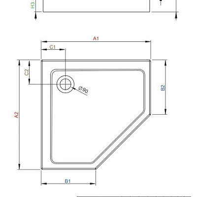 Душевой поддон Radaway DOROS PT Compact 100x100