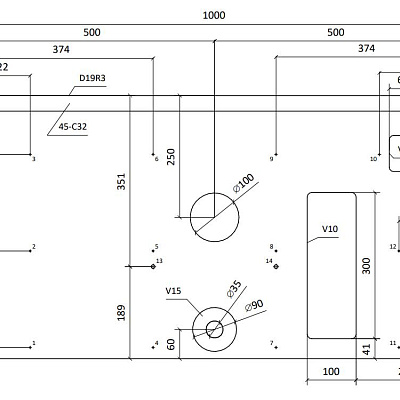 Тумба под умывальник Jorno Strong 100 подвесной антрацит