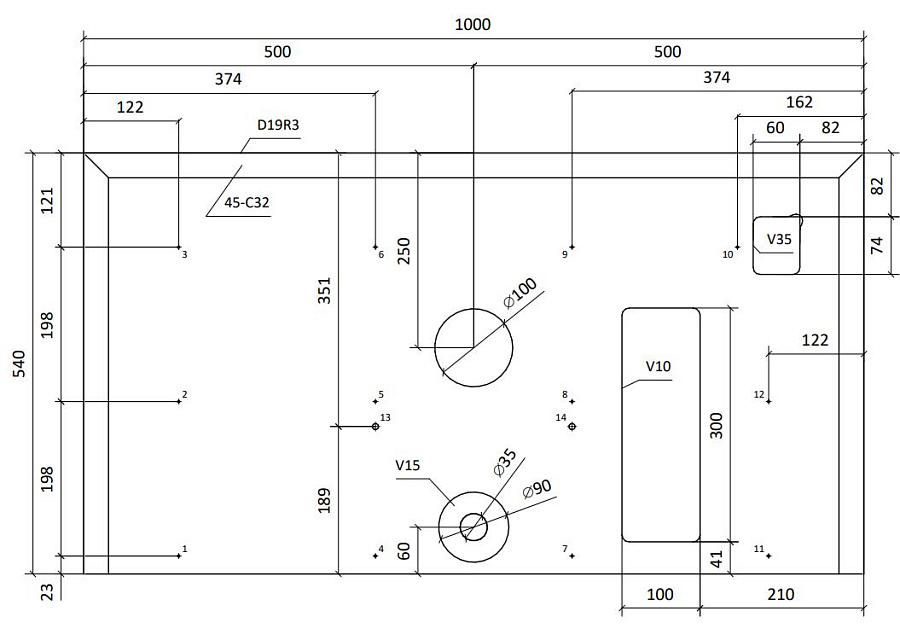 Тумба под умывальник Jorno Strong 100 подвесной антрацит