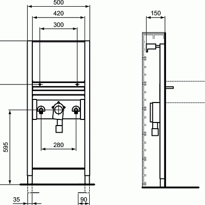 Система инсталляции для раковин IdealStandard ProSys R016067