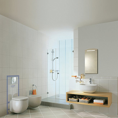 Система инсталляции для унитазов Grohe Rapid SL 4 в 1 с кнопкой смыва с шумоизоляцией 38536001 + 38505000 + 37131000