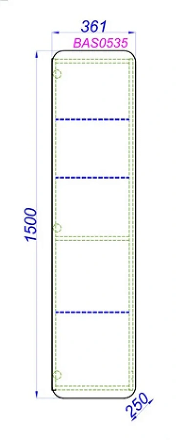 Пенал подвесной Aqwella Basic 35 дуб золотой