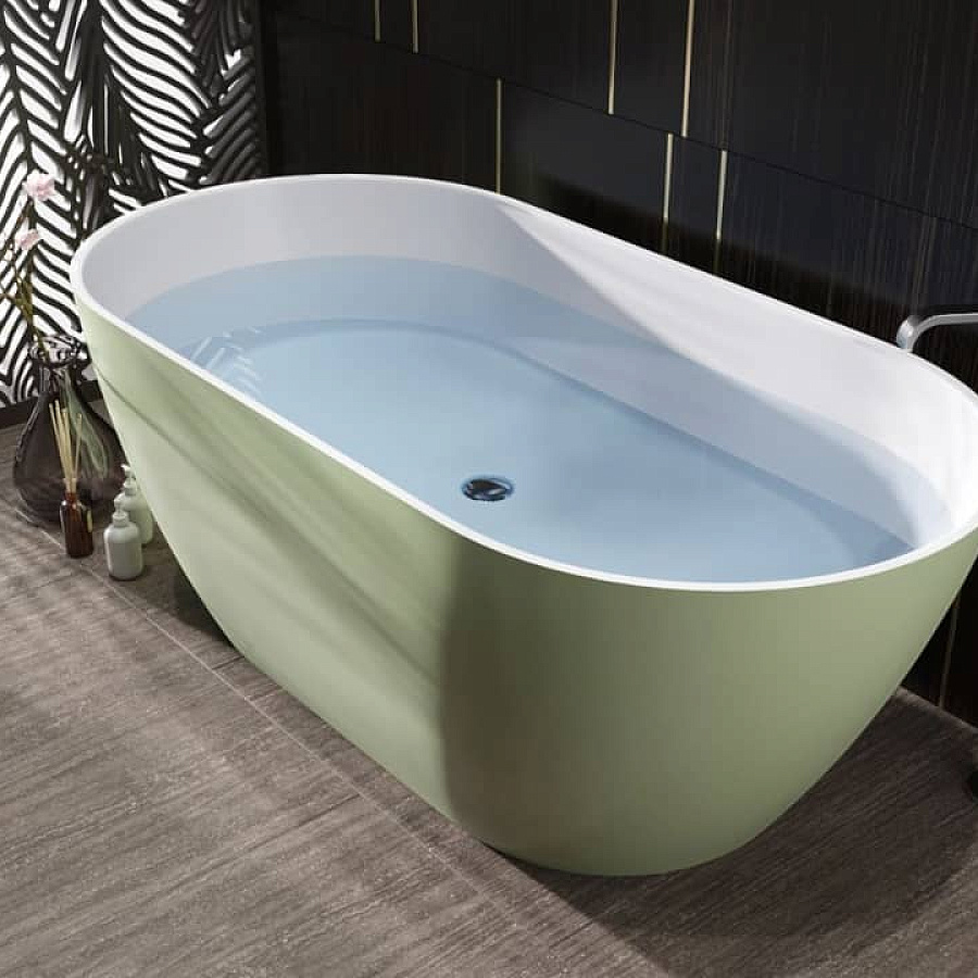 Ванна каменная Holbi Venus Solid Surface белый изнутри /любой цвет по RAL снаружи