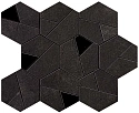 Мозаика Boost Tarmac Mosaico Hex Black