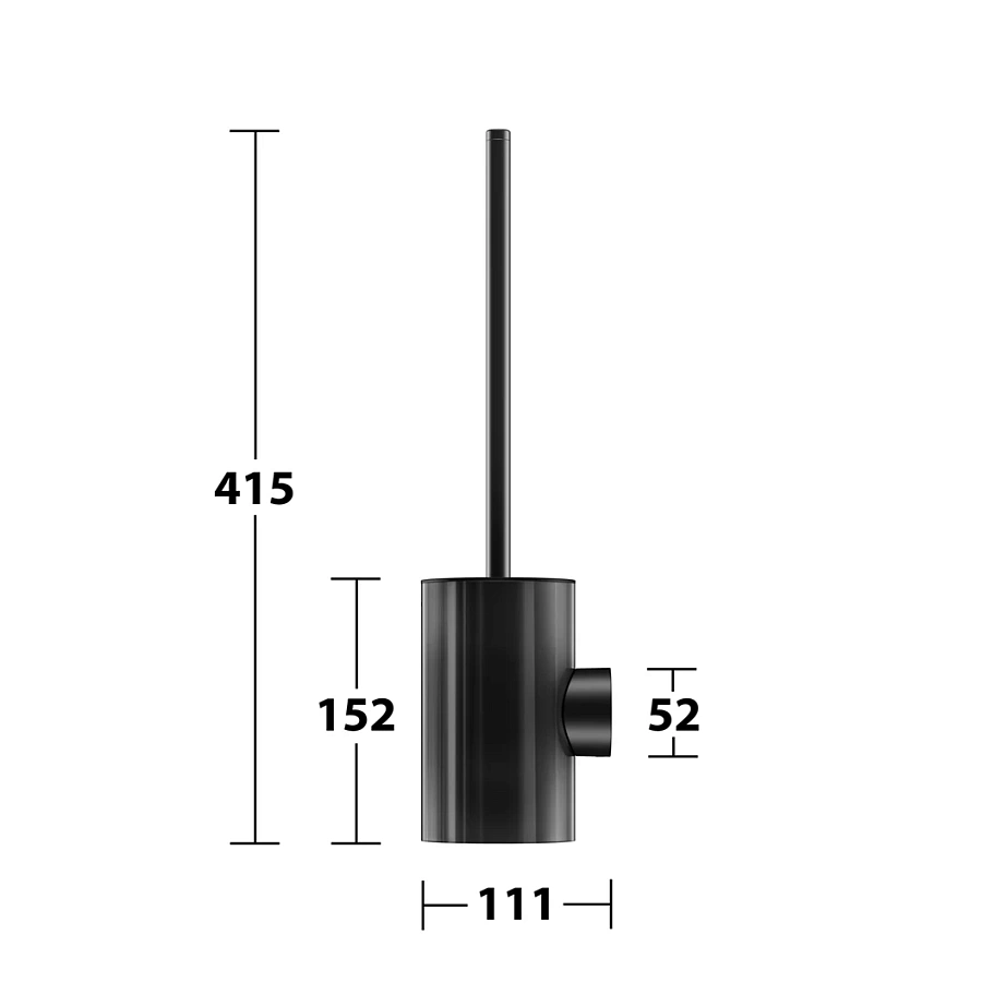 Туалетный гарнитур Keuco Reva 12864379000 черный матовый