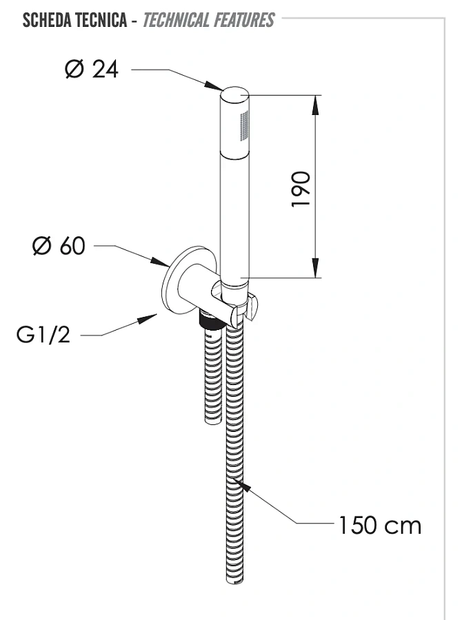 Комплект для душа Remer 337M317MM, хром