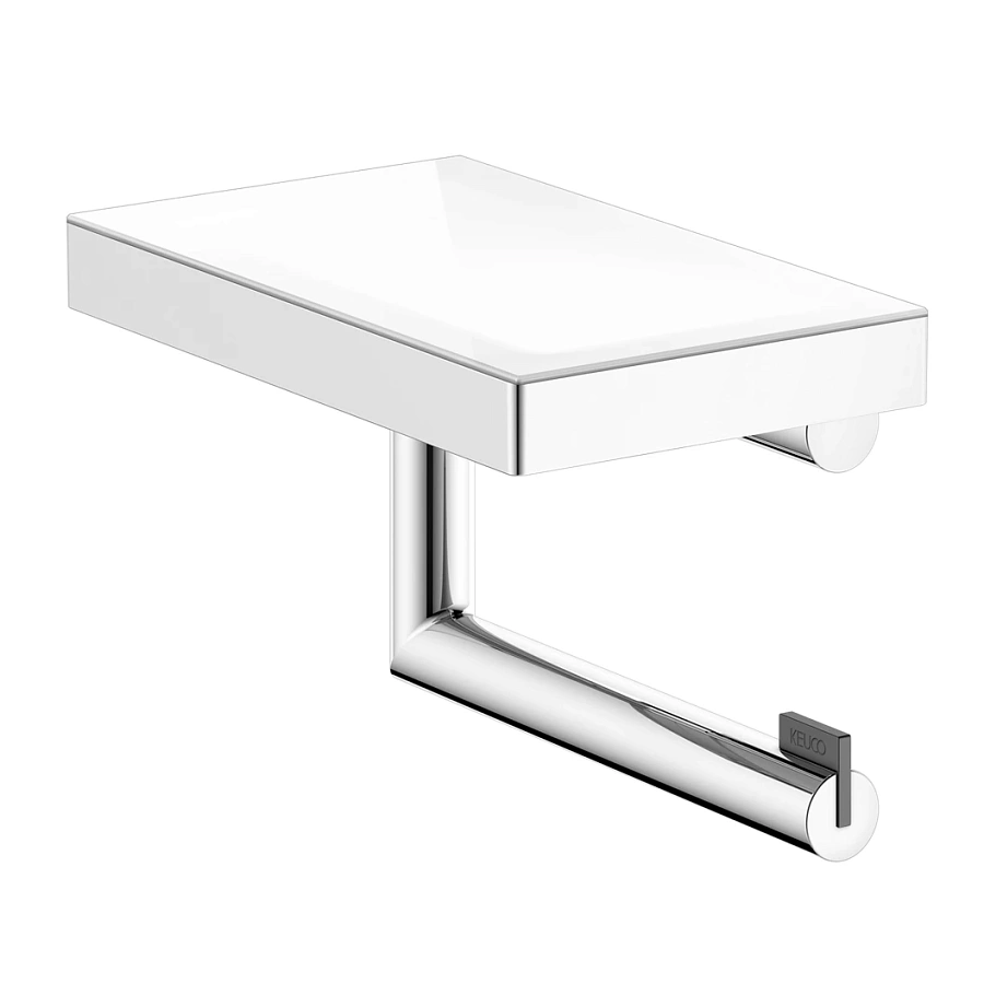 Держатель туалетной бумаги с полочкой Keuco Reva 12873019000 хром