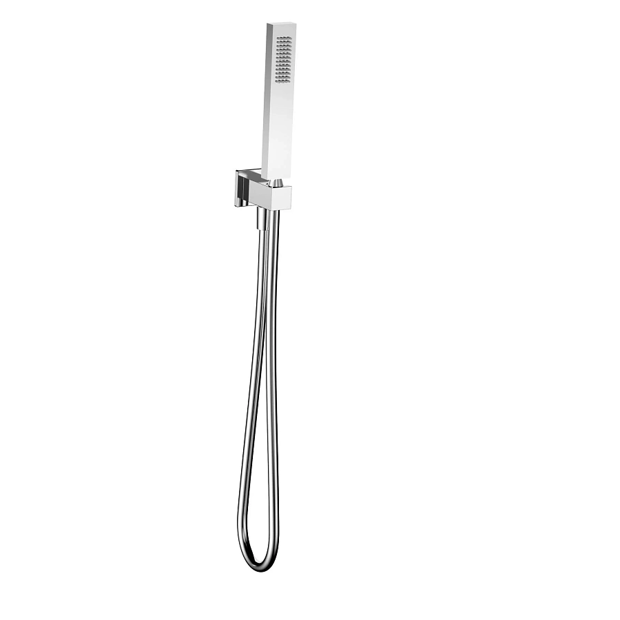 AQM8712CR Savona комплект: выход из стены, лейка латунь, шланг 1500мм, хром