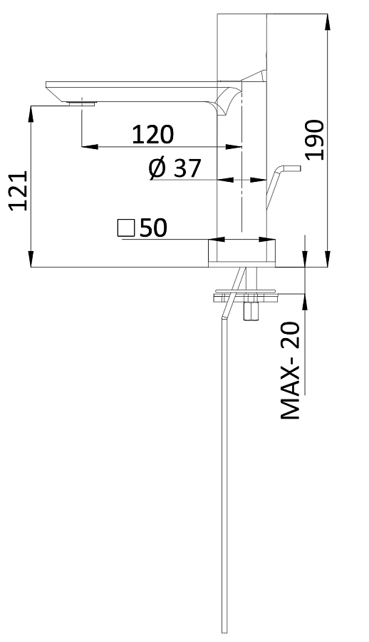 Смеситель для раковины Remer Edge EG710BG, золото брашированное
