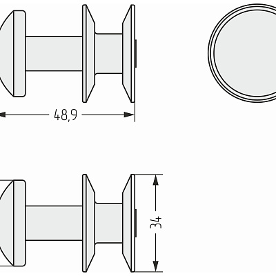 Вешалка "СФЕРА" н/ж для ДР "СУНЕРЖА" (RAL 7001 Серебристо-серый), арт.7001-2010-0001