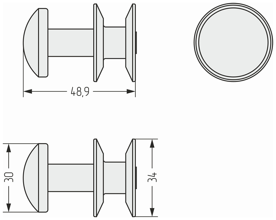 Вешалка "СФЕРА" н/ж для ДР "СУНЕРЖА" (RAL 7001 Серебристо-серый), арт.7001-2010-0001
