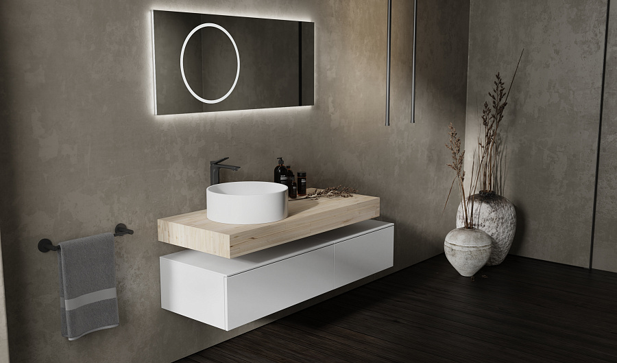 Модульная тумба Jorno Modulare 80 подвесной белая