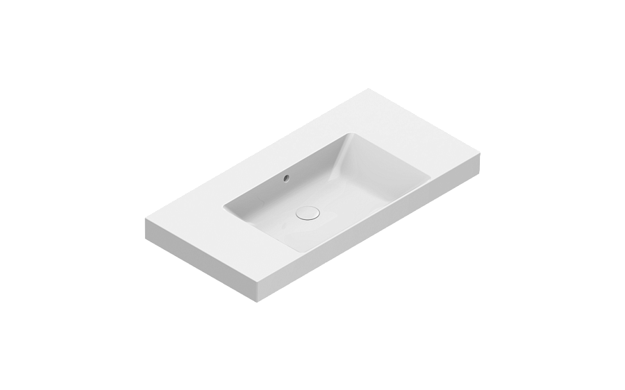 Раковина Catalano Zero 100x50, арт.0121010001, без отв. под смеситель, белый глянцевый