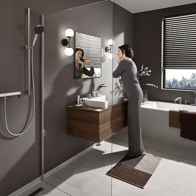 Ручной душ Hansgrohe Pulsify Select 105, 3jet, Activation, хром, 24100000