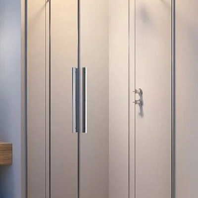 Душевая дверь Radaway Furo KDD, 90 x 200 см, с неподвижной частью, стекло прозрачное, профиль хром, правая, 10105090-01-01R