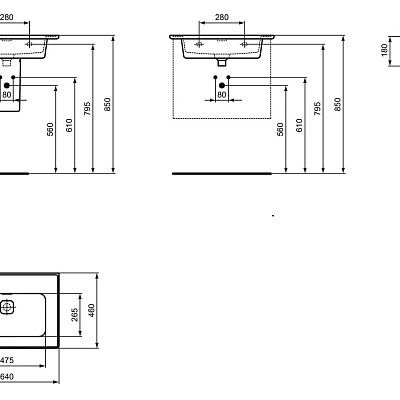 Раковина Ideal Standard Strada II Vanity 64 см, белый, T363301