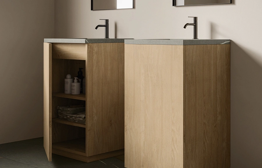 Раковина из керамогранита ITALON HOME Cube Air 50 Wood