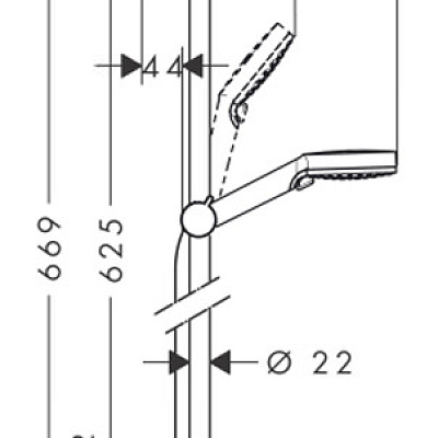 Душевой гарнитур Hansgrohe Crometta Vario 650 26532400