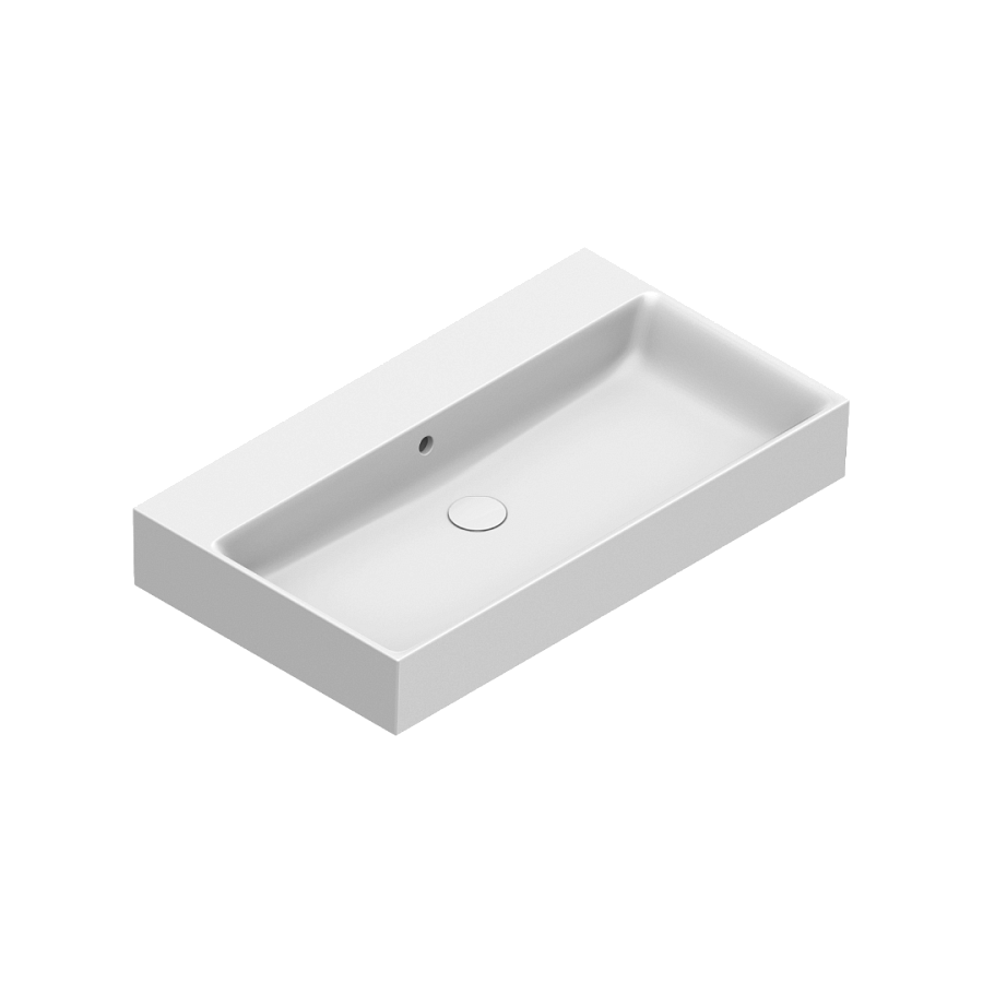 Раковина Catalano Premium 80х47, арт.0220800001, без отв. под смеситель, белый глянцевый