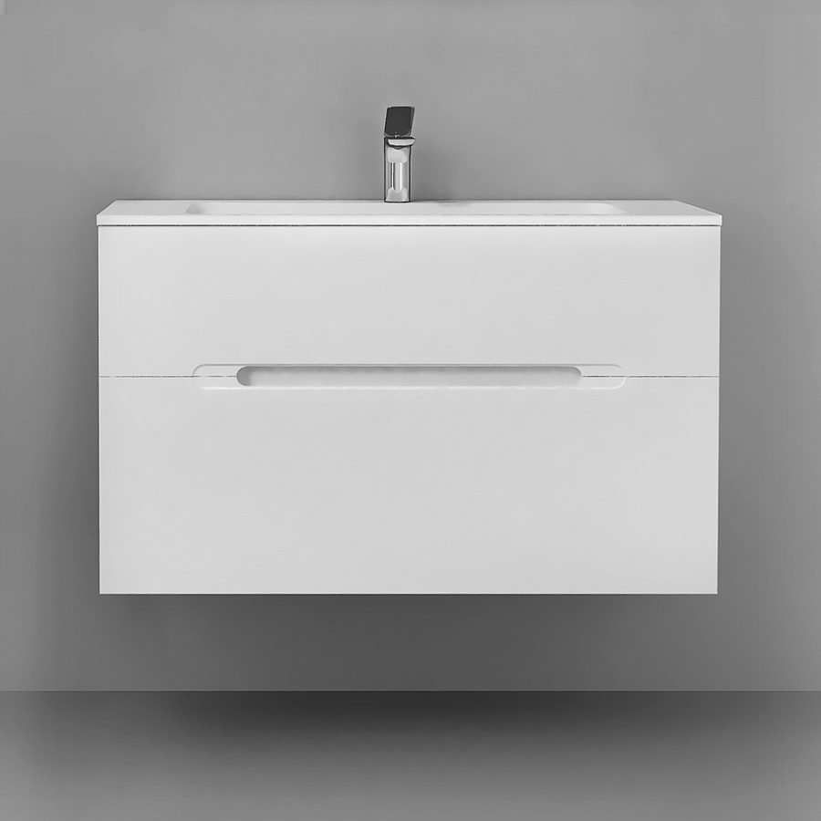 Тумба под умывальник Jorno Modul 100 подвесной белая