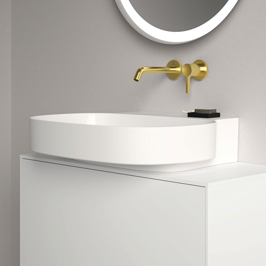 Раковина Ideal Standard Atelier Linda-X 60x50 см T499001 без отверстия под смеситель и перелива, шлифованный низ, белый глянцевый