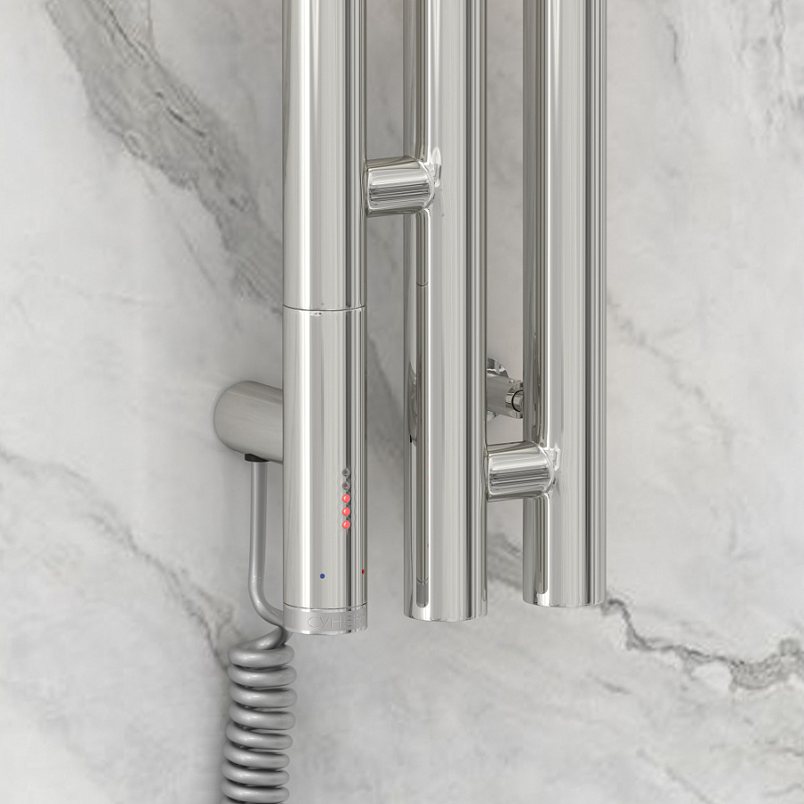 Электрический полотенцесушитель Сунержа Терция 3.0 1200х106 левый, Без покрытия, арт.00-5844-1211