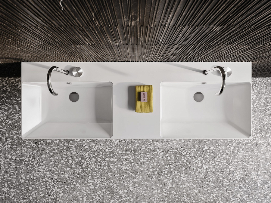 Раковина Catalano Zero 150x50, арт.0121520001, на 2 чаши, без отв. под смеситель, белый глянцевый