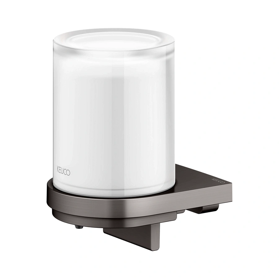 Дозатор для мыла со съёмным стаканом для жидкого мыла Keuco Moll 12752359000 титан черный шлифованный