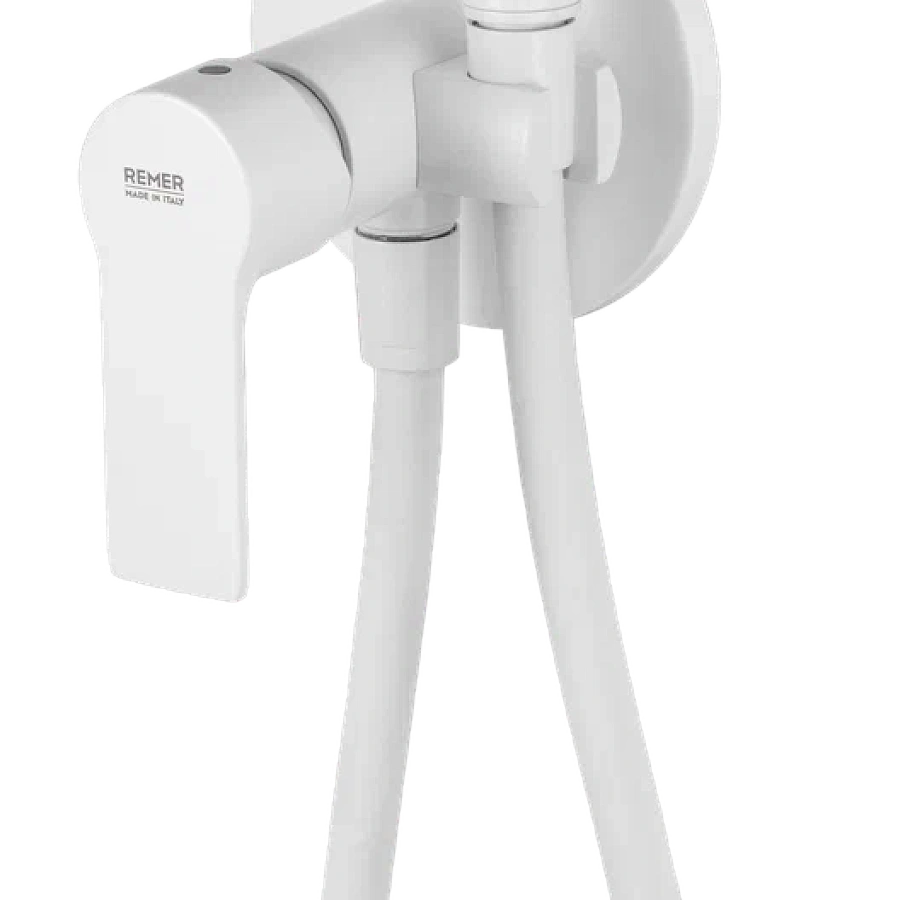 Гигиенический душ со смесителем Remer Energy EY65WBO, белый матовый