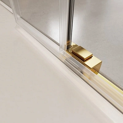 Душевая дверь Radaway Idea Gold KDJ 120 х 200.5 см, стекло прозрачное, профиль золото, левая, 387042-09-01L
