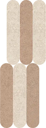 Мозаика KHROMA CURVES ARGILLA/AVORIO 20x60
