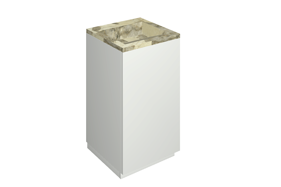 Раковина из керамогранита ITALON HOME Cube Air 50 White