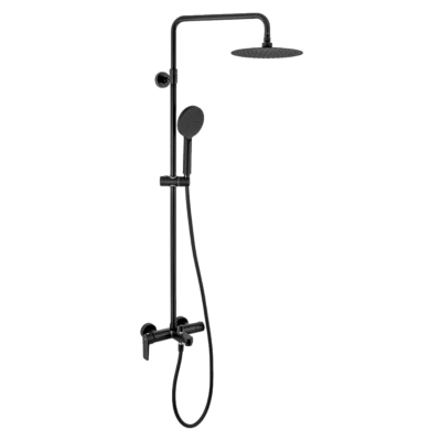 Душевая система с изливом Remer Dream D34A8MPUFM25NO, черный матовый