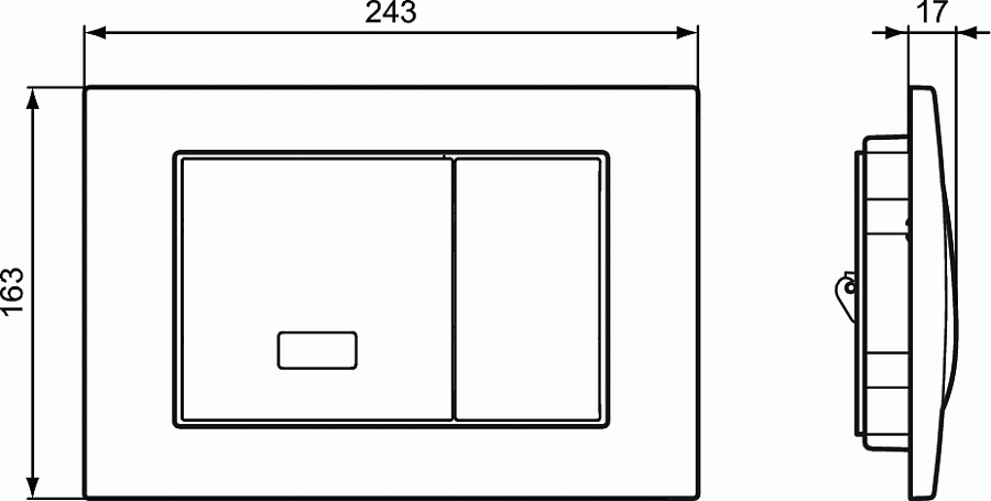 Кнопка смыва механическая Ideal Standard ProSys Septa Pro E1 R0131AA хром полированный