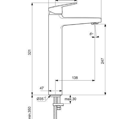 Смеситель  Ideal Standard Ceraplan Vessel BD236AA для раковины