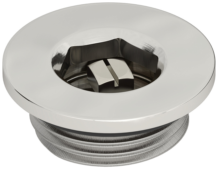 Воздухоотводчик "СТИЛЬЕ" хром d 28 мм / G 1/2" НР (Без покрытия), арт.00100-0009