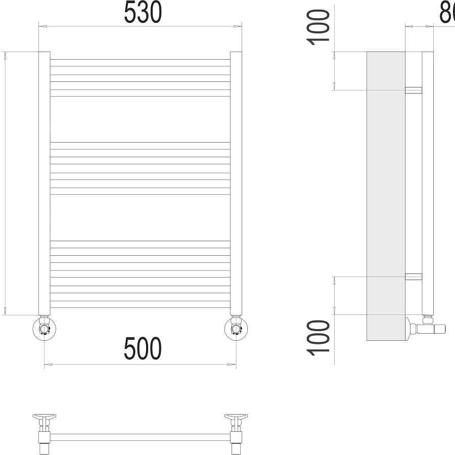 Сицилия П12 500х800 Полотенцесушитель TERMINUS, арт.4670078530790