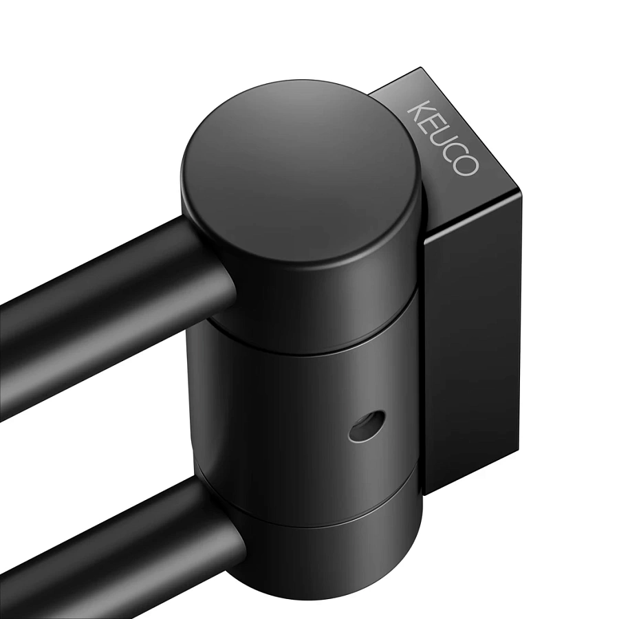 Полотенцедержатель 2-рычажный Keuco Plan 14918370000 438 мм черный матовый
