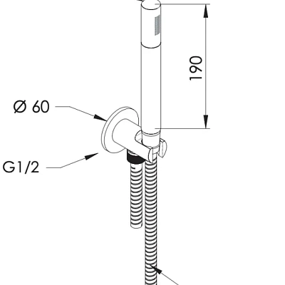 Комплект для душа Remer INOX SS337M317MM, нержавеющая сталь