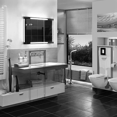 Инсталляция для унитаза Grohe Rapid SL с кнопкой Grohe Skate Cosmopolitan (хром)